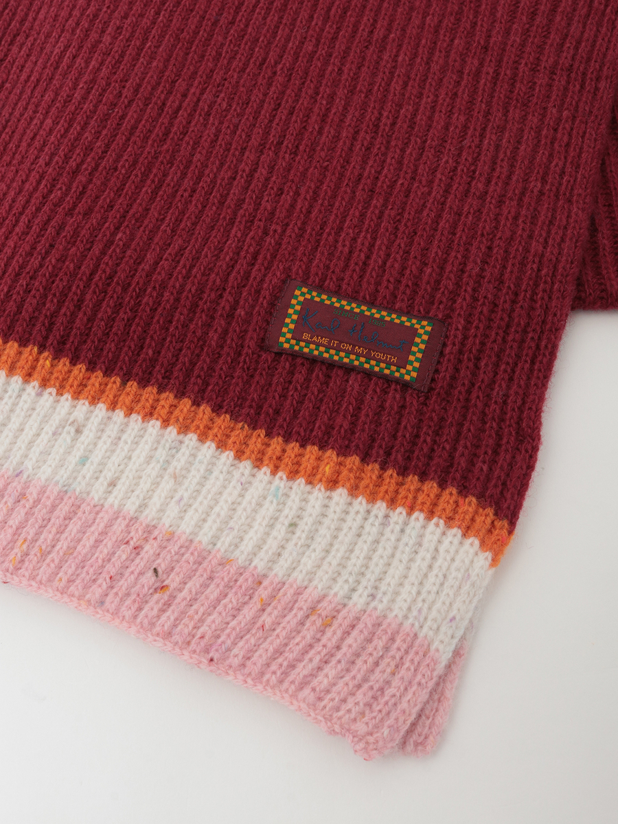 配色ライン入りマフラー 詳細画像 ネイビー 2