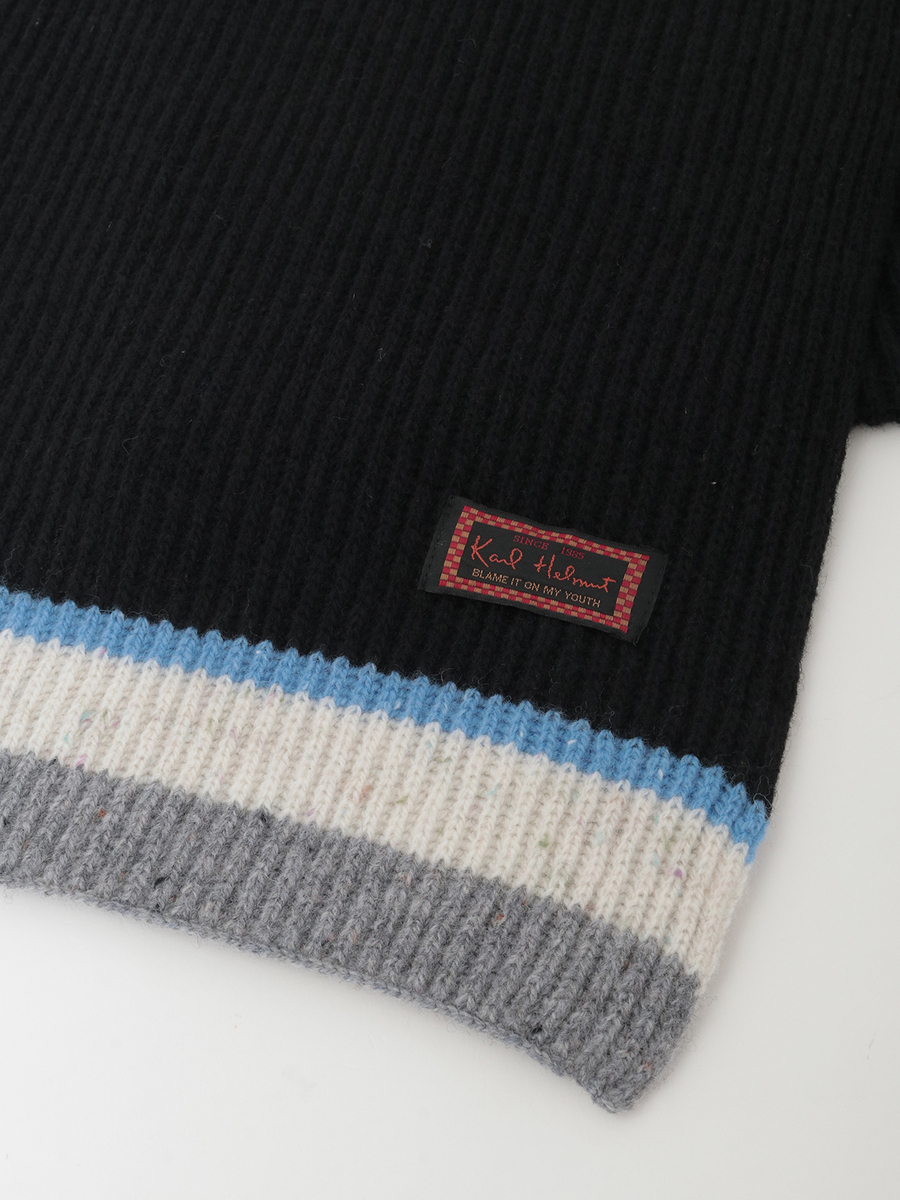 配色ライン入りマフラー 詳細画像 ネイビー 6