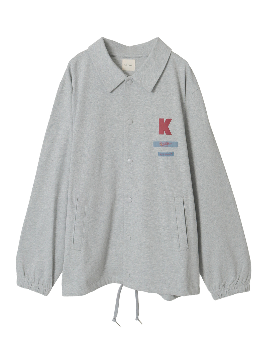 ロゴ＆ネームワッペン付き度詰め天竺ジャケット 詳細画像 トップグレー 1