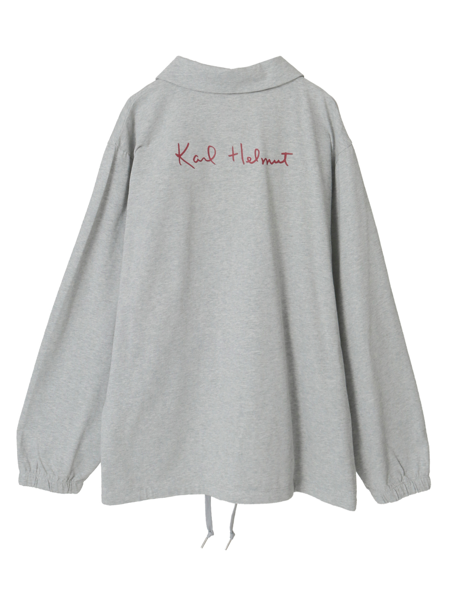 ロゴ＆ネームワッペン付き度詰め天竺ジャケット 詳細画像 トップグレー 2