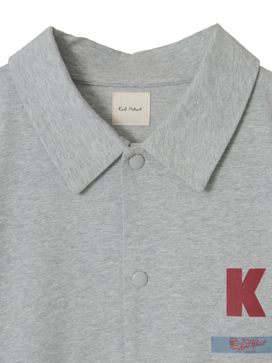 ロゴ＆ネームワッペン付き度詰め天竺ジャケット 詳細画像 トップグレー 3