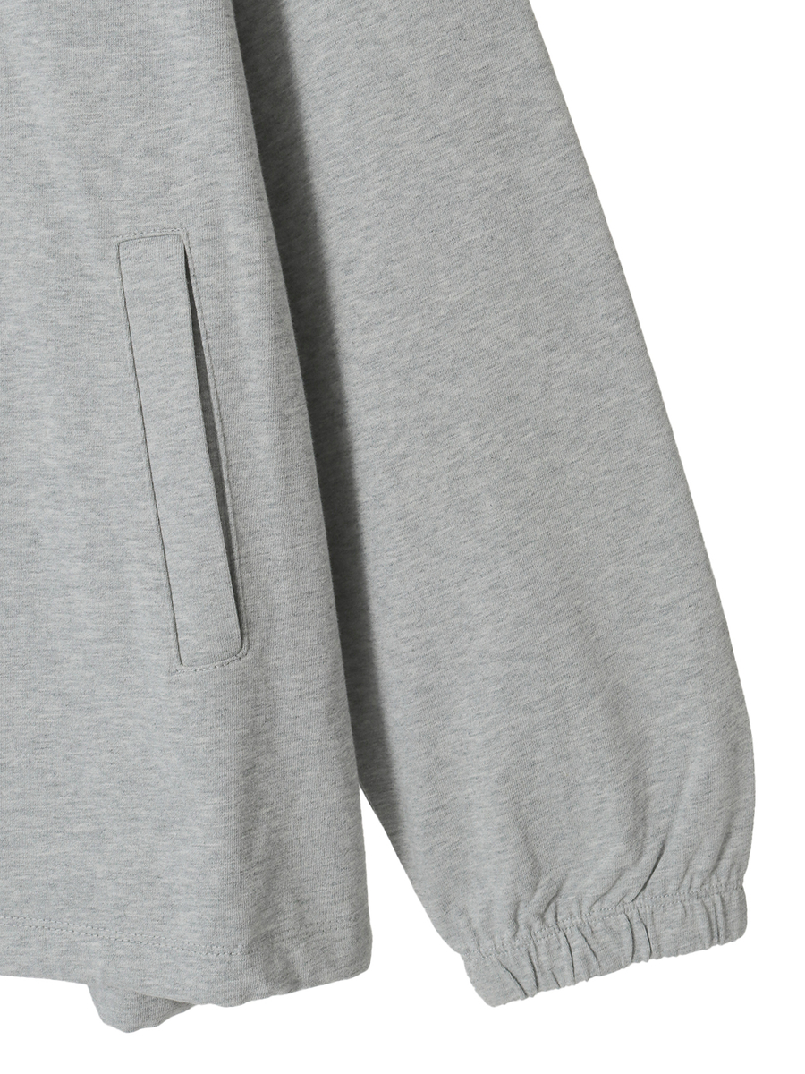 ロゴ＆ネームワッペン付き度詰め天竺ジャケット 詳細画像 トップグレー 4
