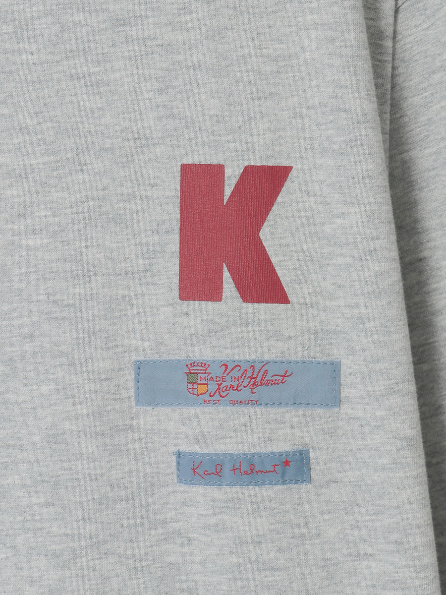 ロゴ＆ネームワッペン付き度詰め天竺ジャケット 詳細画像 トップグレー 7