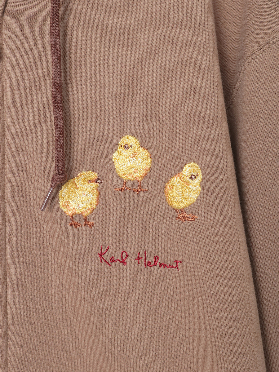 ひよこモチーフワンポイント刺繍パーカー 詳細画像 ピンク 13