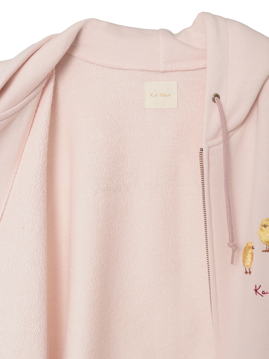 ひよこモチーフワンポイント刺繍パーカー 詳細画像 ピンク 17