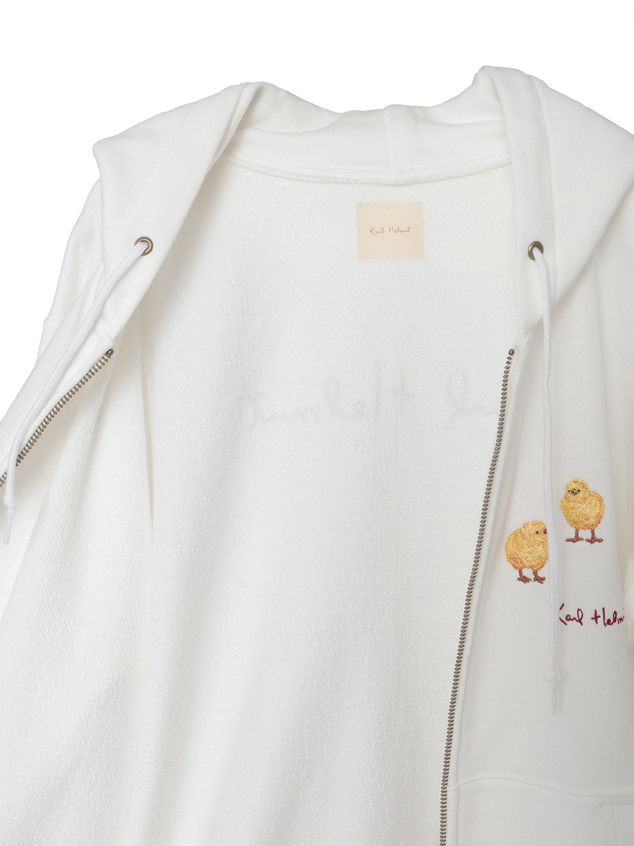 ひよこモチーフワンポイント刺繍パーカー 詳細画像 ピンク 7