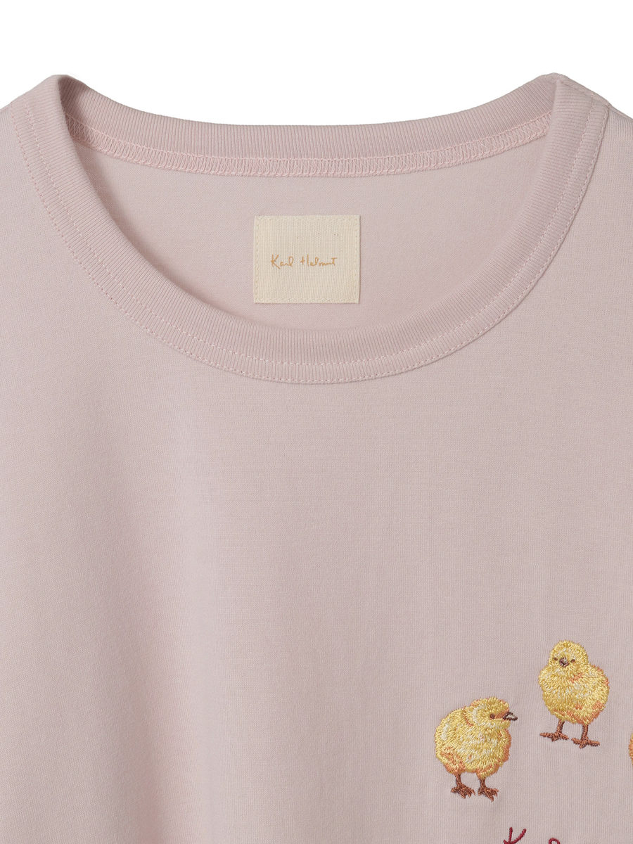 ひよこワンポイント刺繍カットソー 詳細画像 キナリ 3