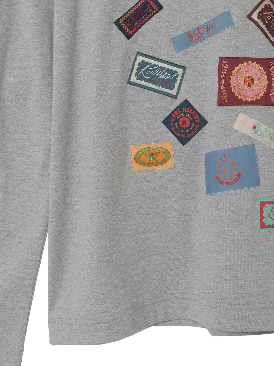 Kロゴアップリケ＆ネームワッペンいっぱいカットソー 詳細画像 クロ 5