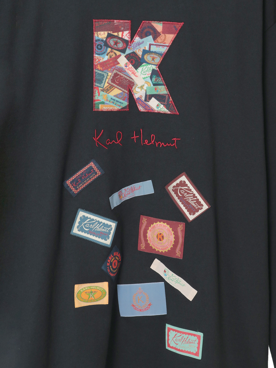 Kロゴアップリケ＆ネームワッペンいっぱいカットソー 詳細画像 クロ 7