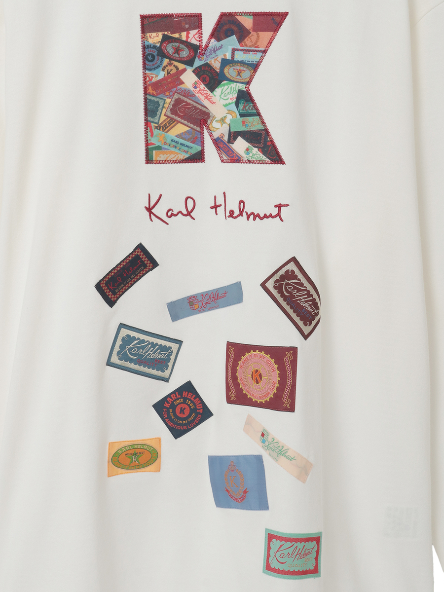 Kロゴアップリケ＆ネームワッペンいっぱいカットソー 詳細画像 クロ 8