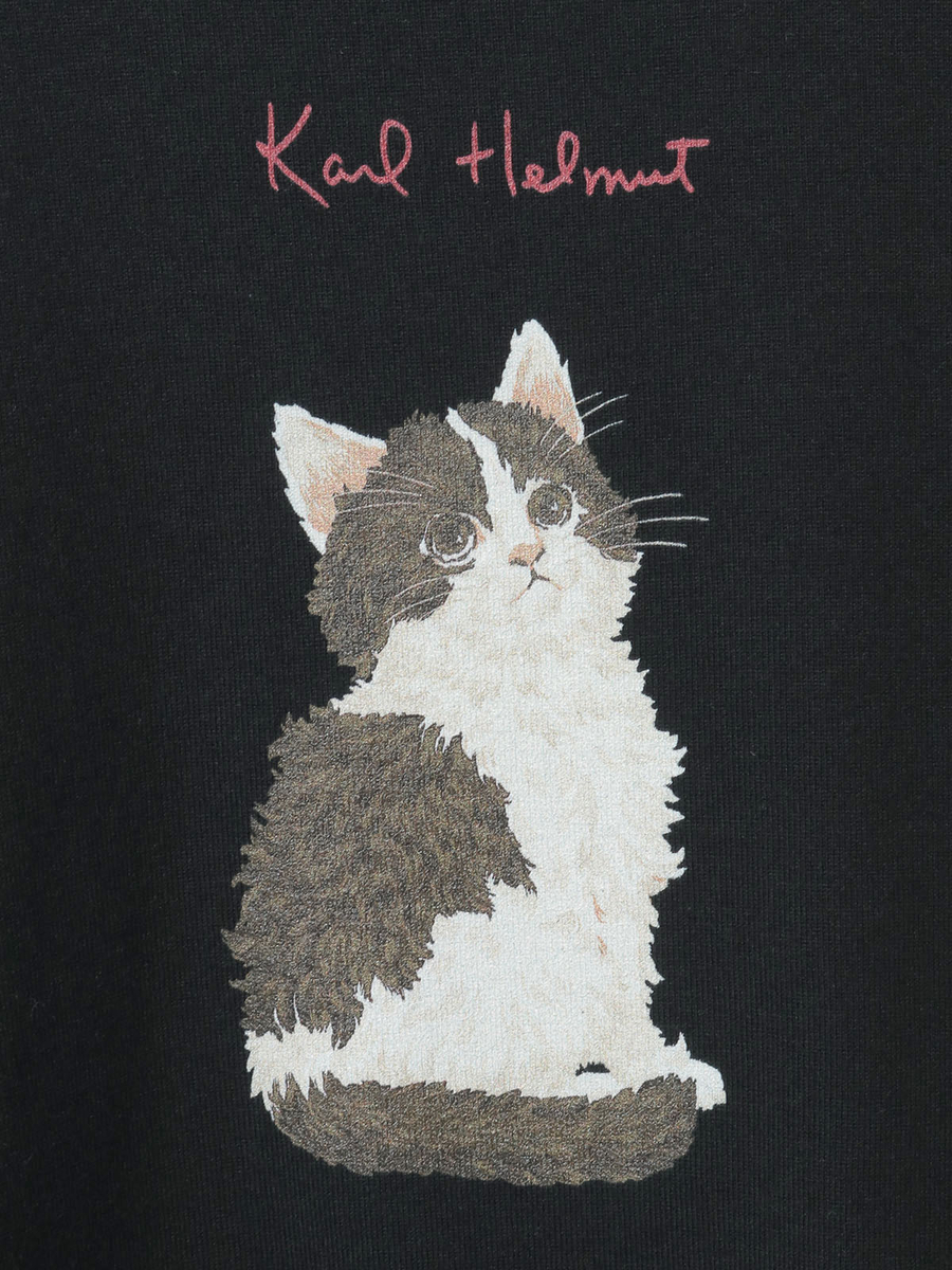 猫プリントカットソー 詳細画像 ベージュ 7