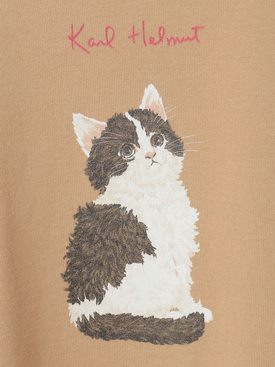 猫プリントカットソー 詳細画像 ベージュ 9