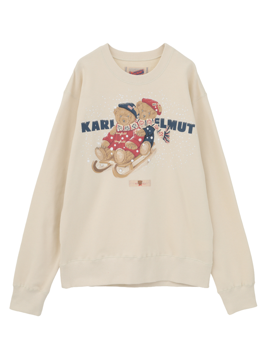 三つ子のくま冬支度プリントトレーナー 詳細画像 キナリ 1