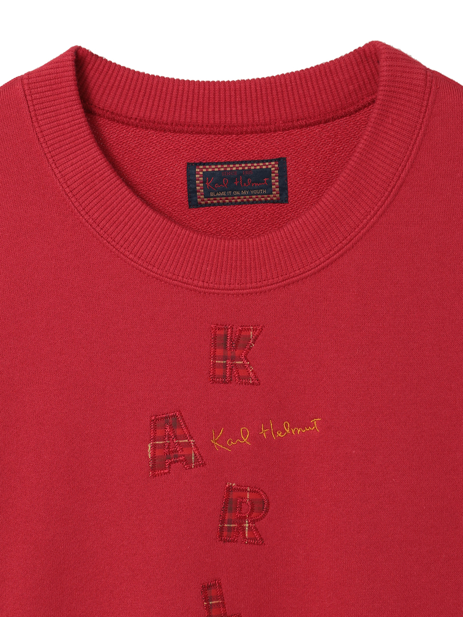 ロゴアップリケ使いトレーナー 詳細画像 クロ 3