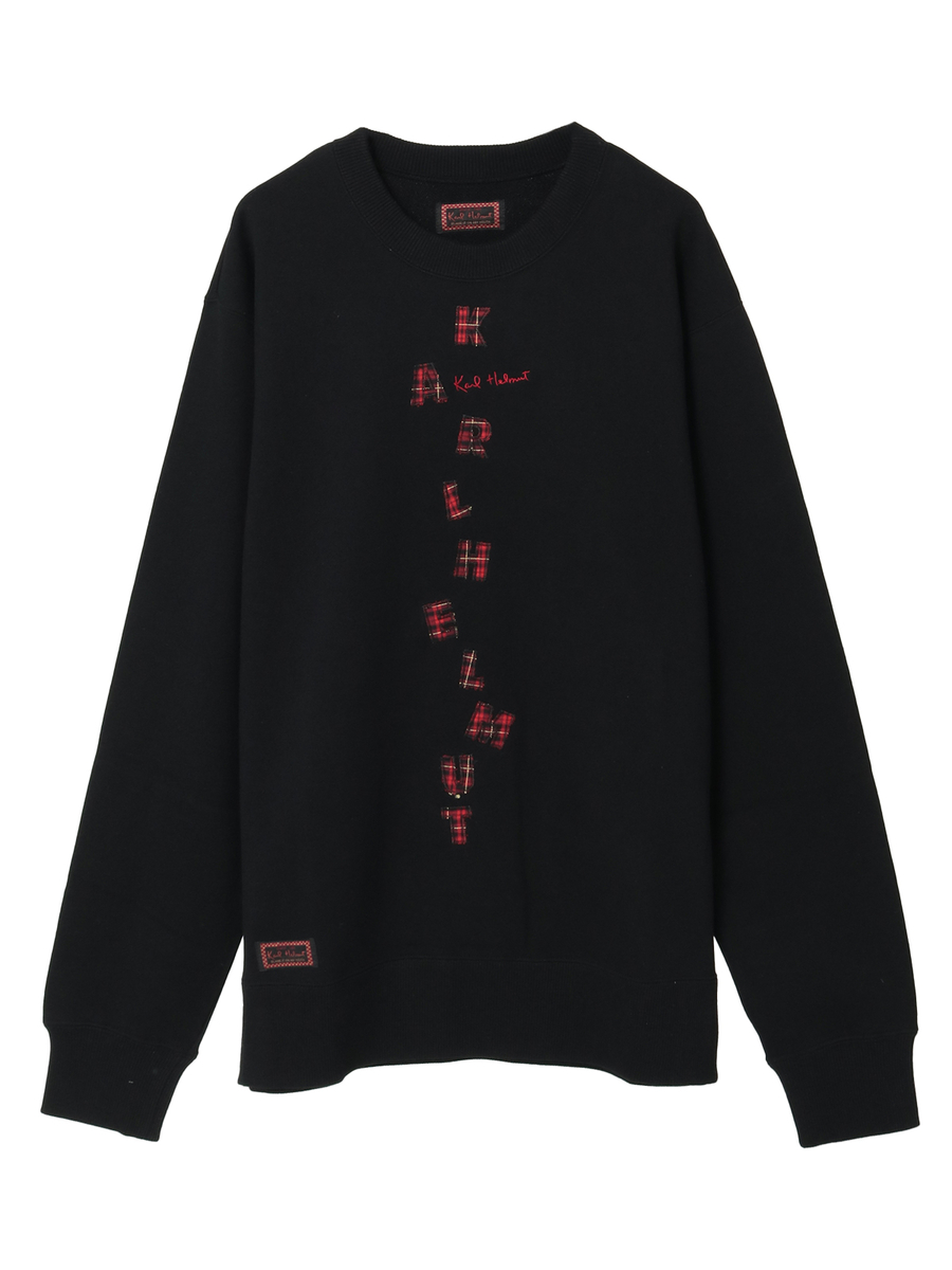 ロゴアップリケ使いトレーナー 詳細画像 クロ 1