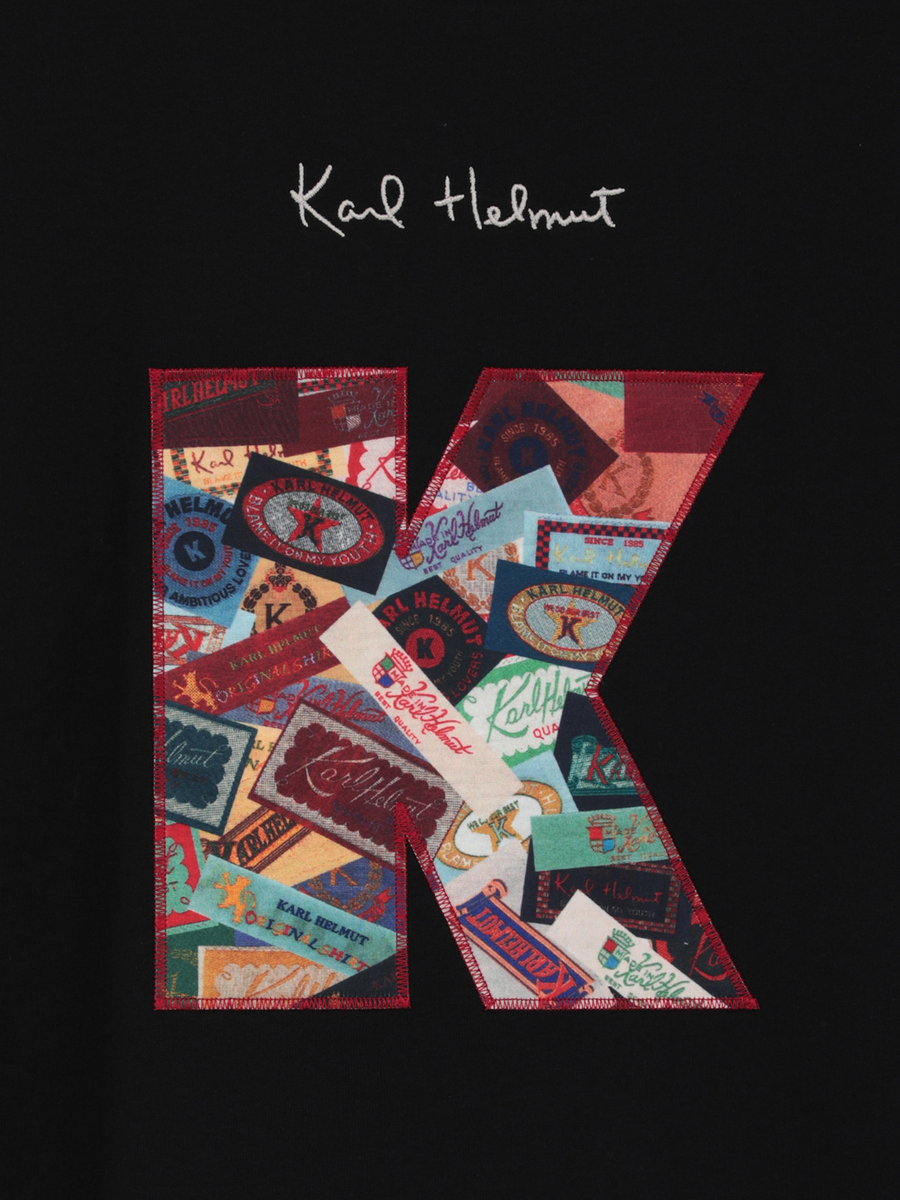 KロゴアップリケTシャツ 詳細画像 クロ 7