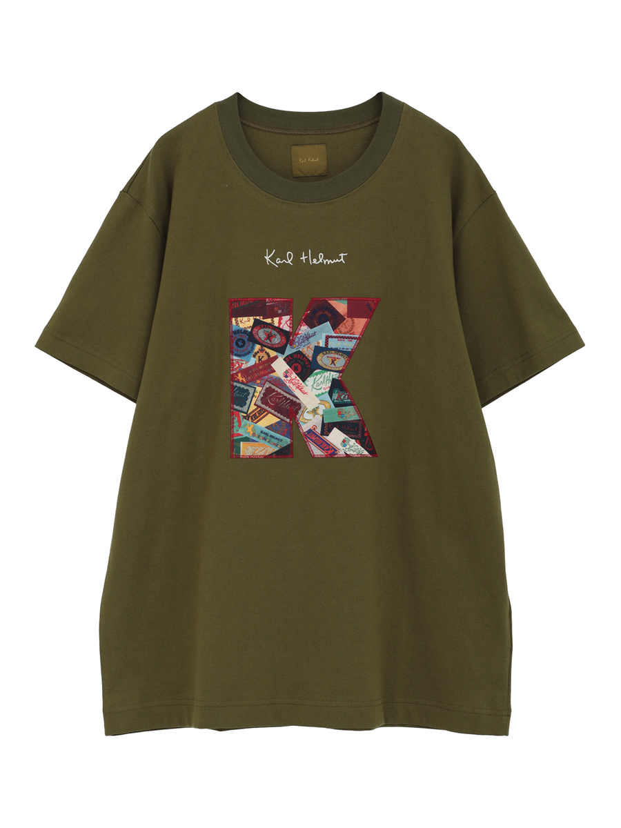 KロゴアップリケTシャツ 詳細画像 カーキ 1
