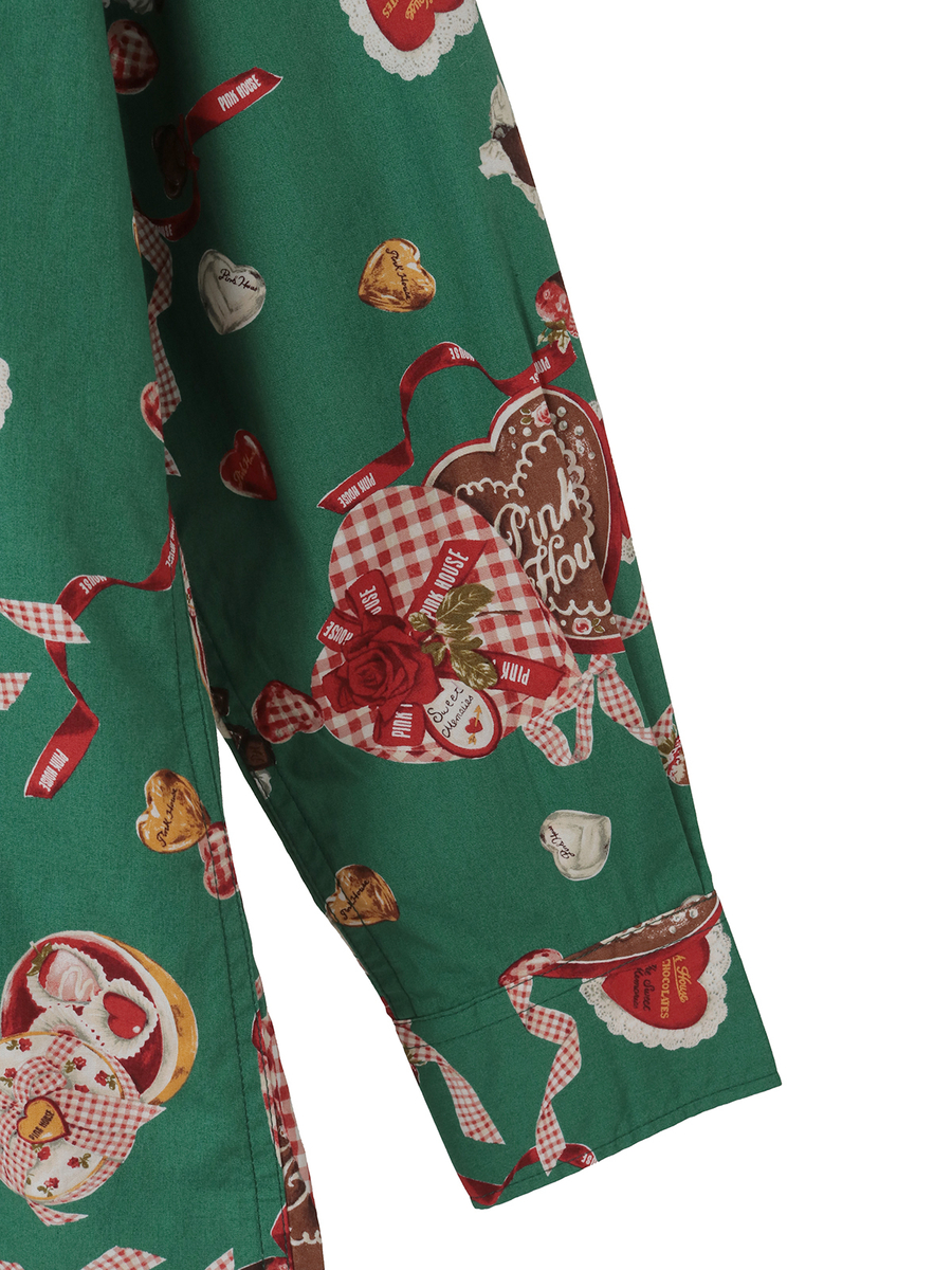 スウィートメモリーズプリントフードブラウス 詳細画像 ブラック 4