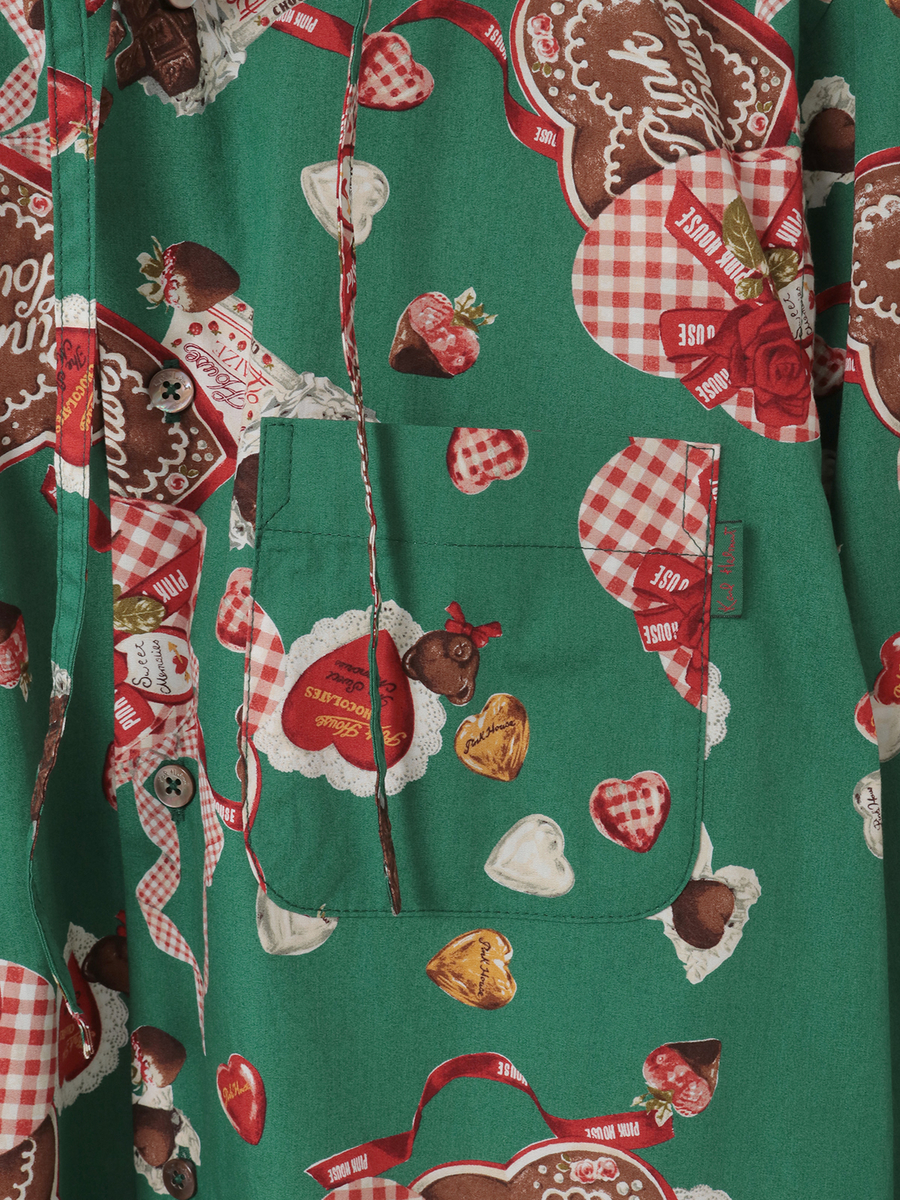 スウィートメモリーズプリントフードブラウス 詳細画像 ブラック 6