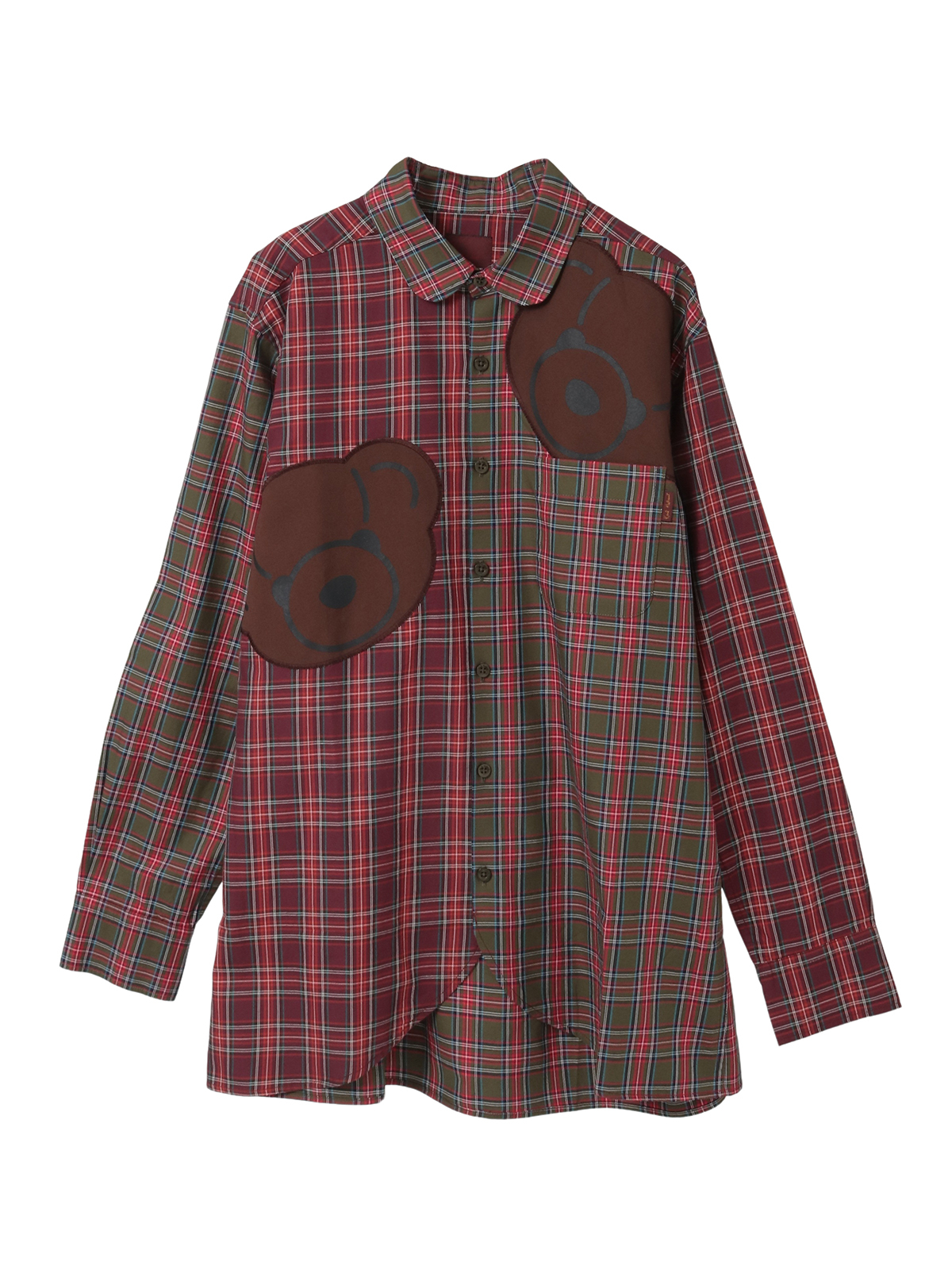 ピンクハウスタータンチェックチュニックブラウス茶系新品タグ付き セール】 オリジナルチェックチュニックブラウス （チュニック）｜PINK