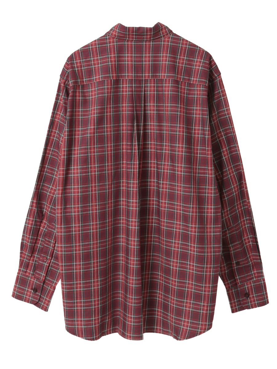 ネームワッペンいっぱいオリジナルタータンチェックシャツブラウス 詳細画像 ピンク 2