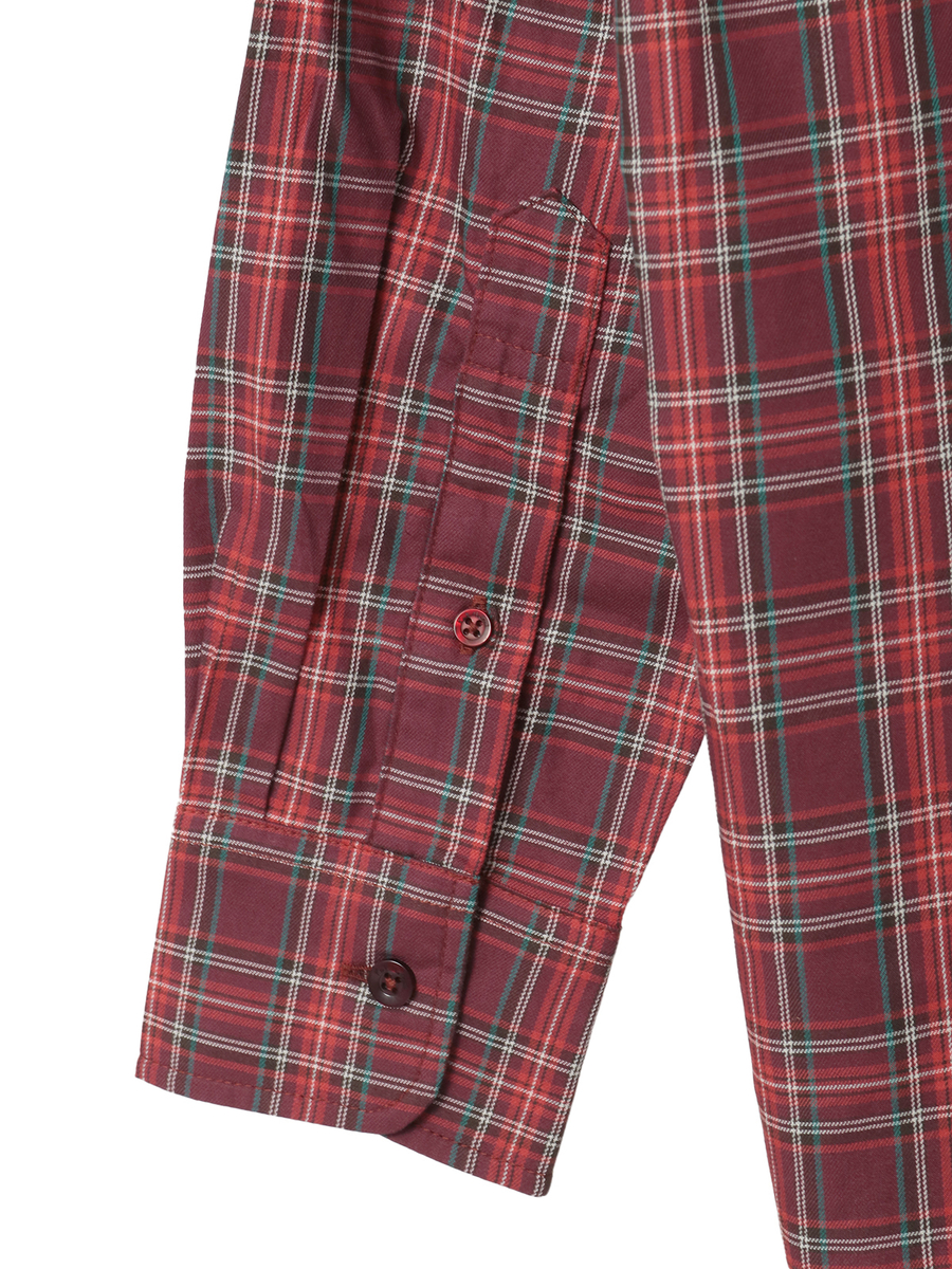 ネームワッペンいっぱいオリジナルタータンチェックシャツブラウス 詳細画像 ピンク 5