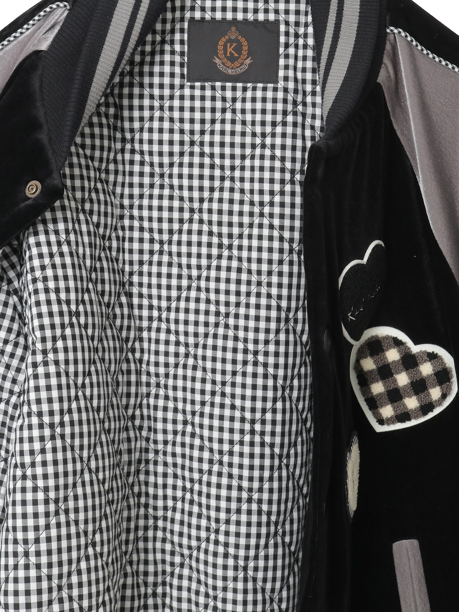 ハートワッペン使いベロアブルゾン 詳細画像 ブラック 11
