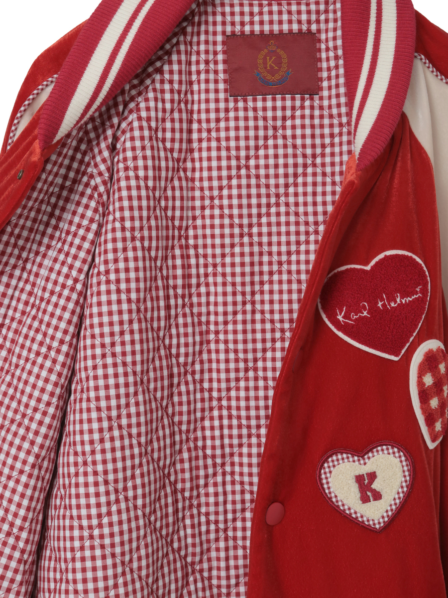 ハートワッペン使いベロアブルゾン 詳細画像 ブラック 14