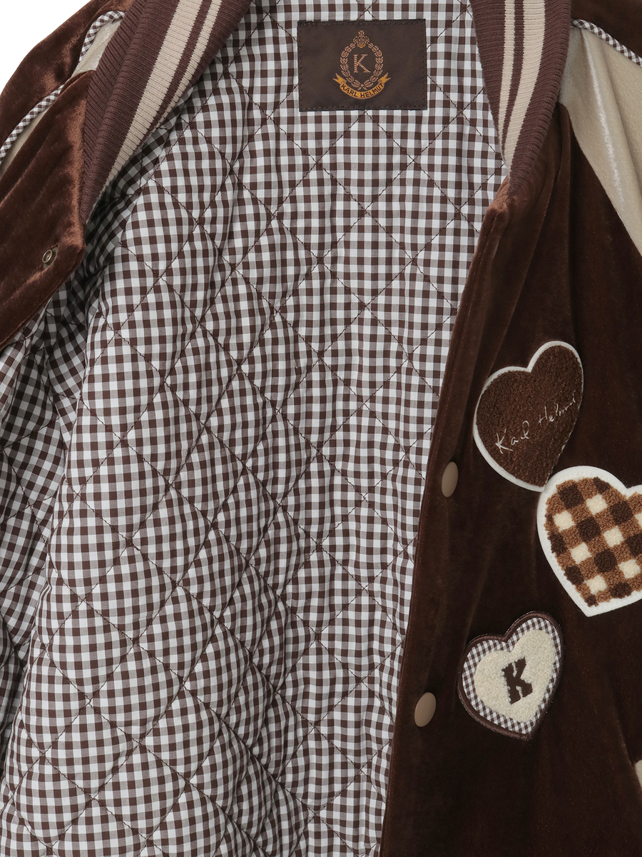 ハートワッペン使いベロアブルゾン 詳細画像 ブラック 17