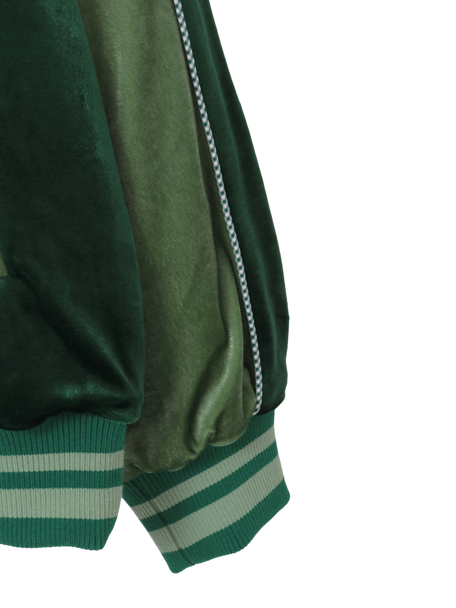 ハートワッペン使いベロアブルゾン 詳細画像 ブラック 4