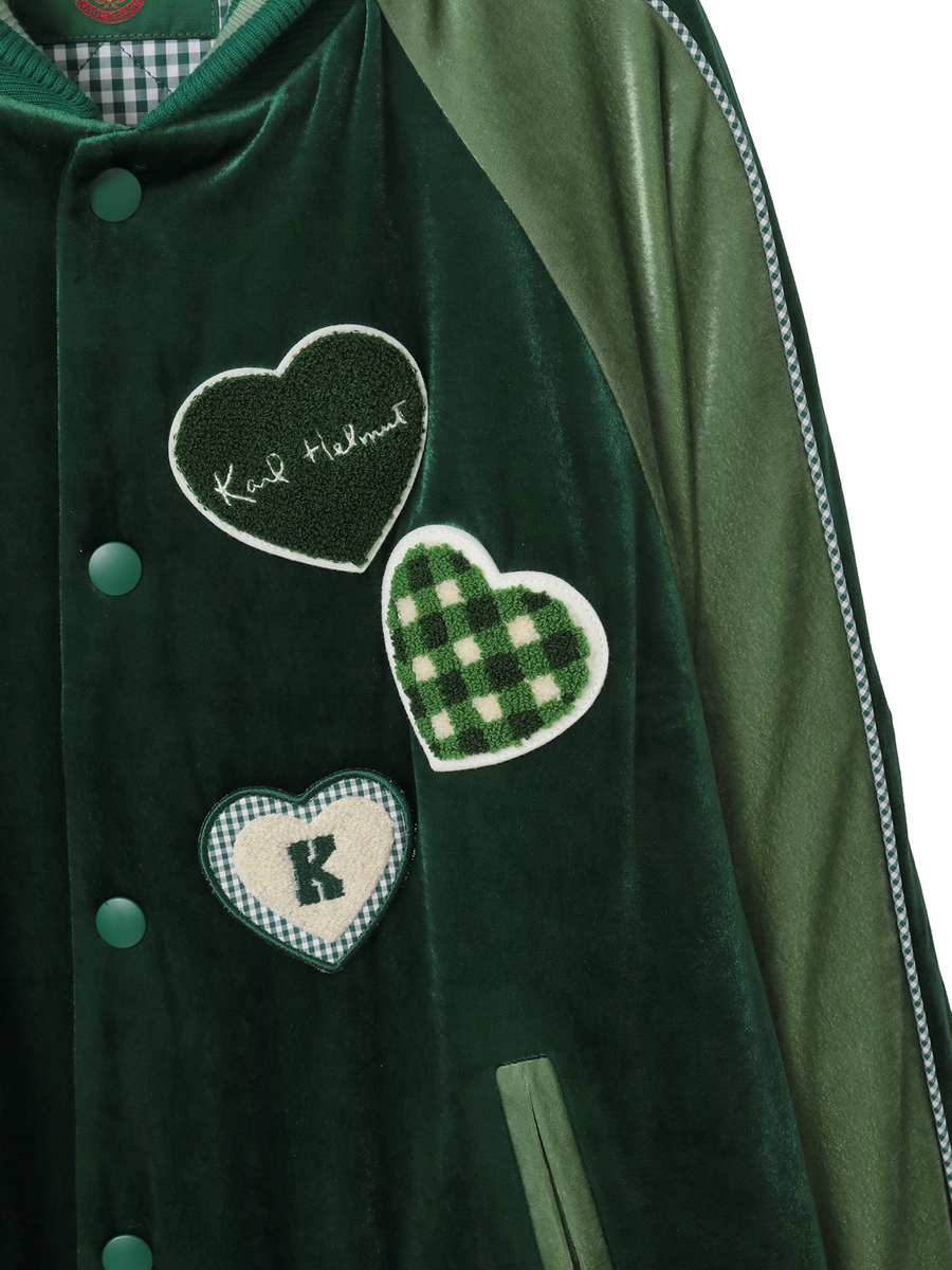 ハートワッペン使いベロアブルゾン 詳細画像 ブラック 6