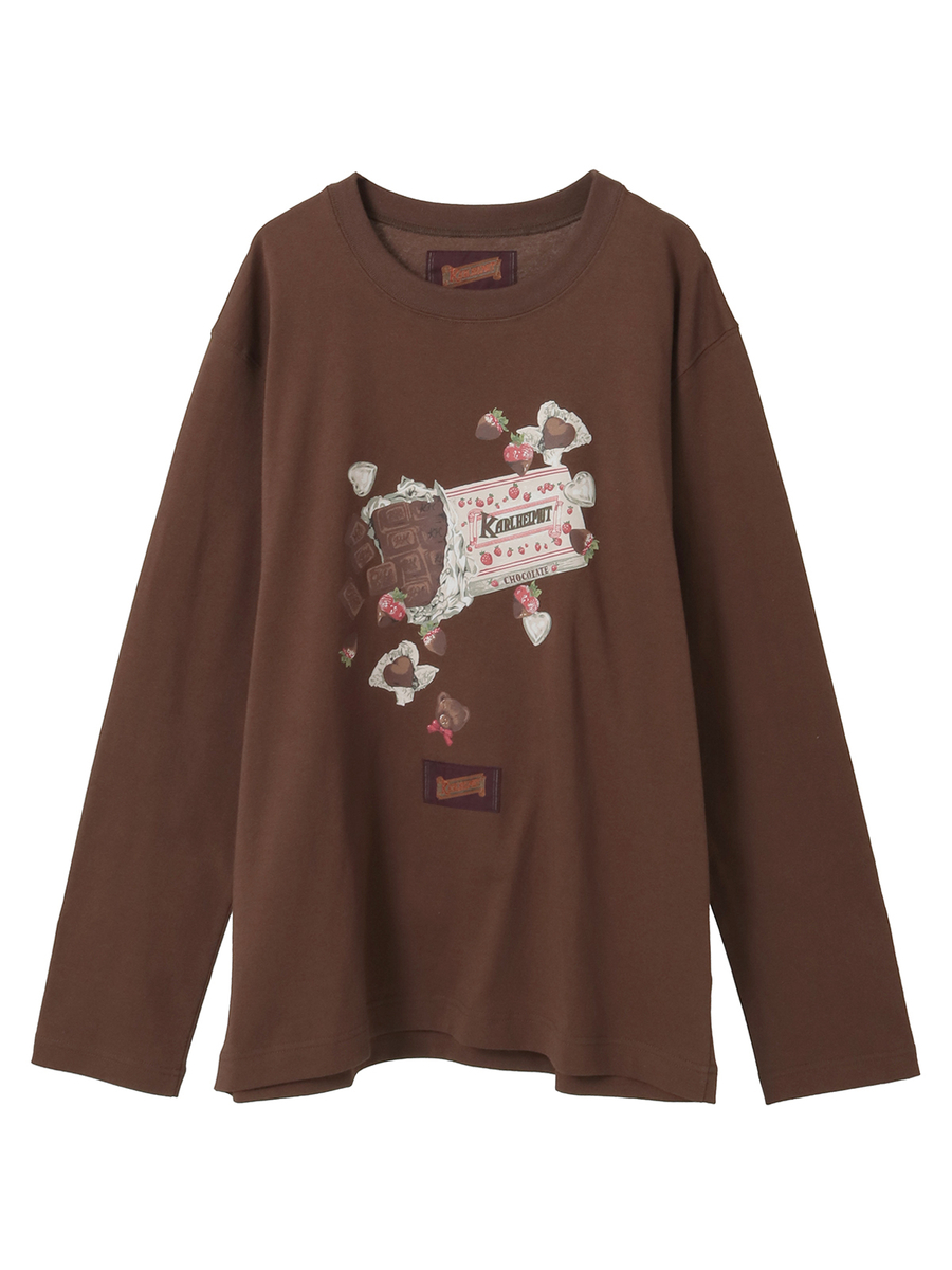 スウィートメモリーズプリントカットソー 詳細画像 チョコレート 1