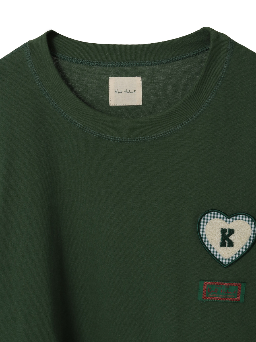 ハートワッペン使いカットソー 詳細画像 ブラック 3