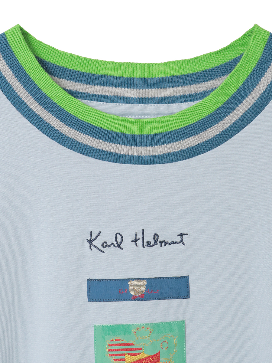 ボーダー袖使いレイヤード風カットソー 詳細画像 キナリ 3