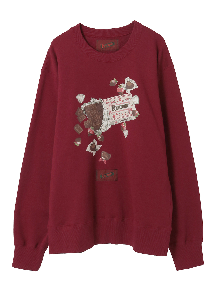 スウィートメモリーズプリントトレーナー 詳細画像 アカ 1