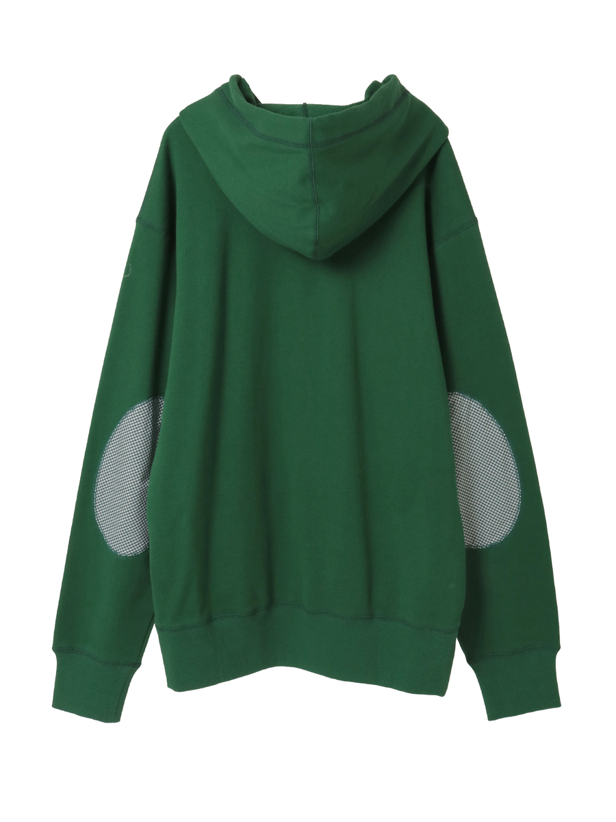 ロゴアップリケ使いフード付きトレーナー 詳細画像 グリーン 2