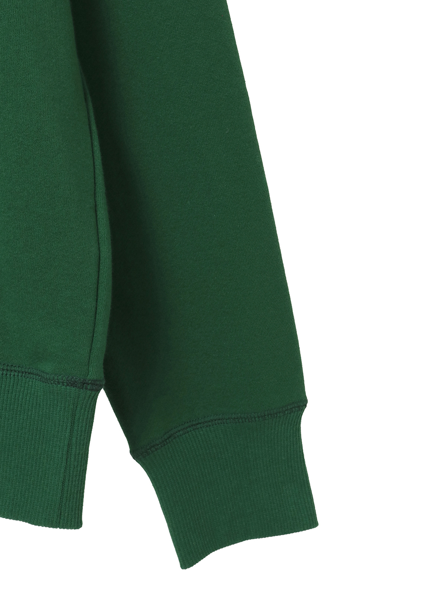 ロゴアップリケ使いフード付きトレーナー 詳細画像 グリーン 4