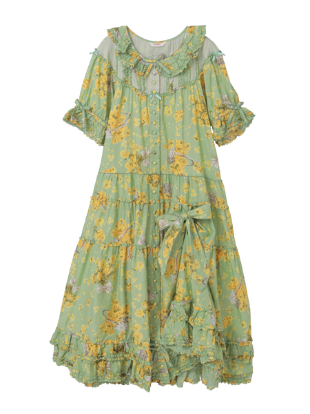 なのはなプリントワンピース