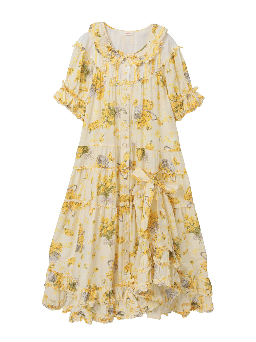 なのはなプリントワンピース 詳細画像 ミントグリーン 1