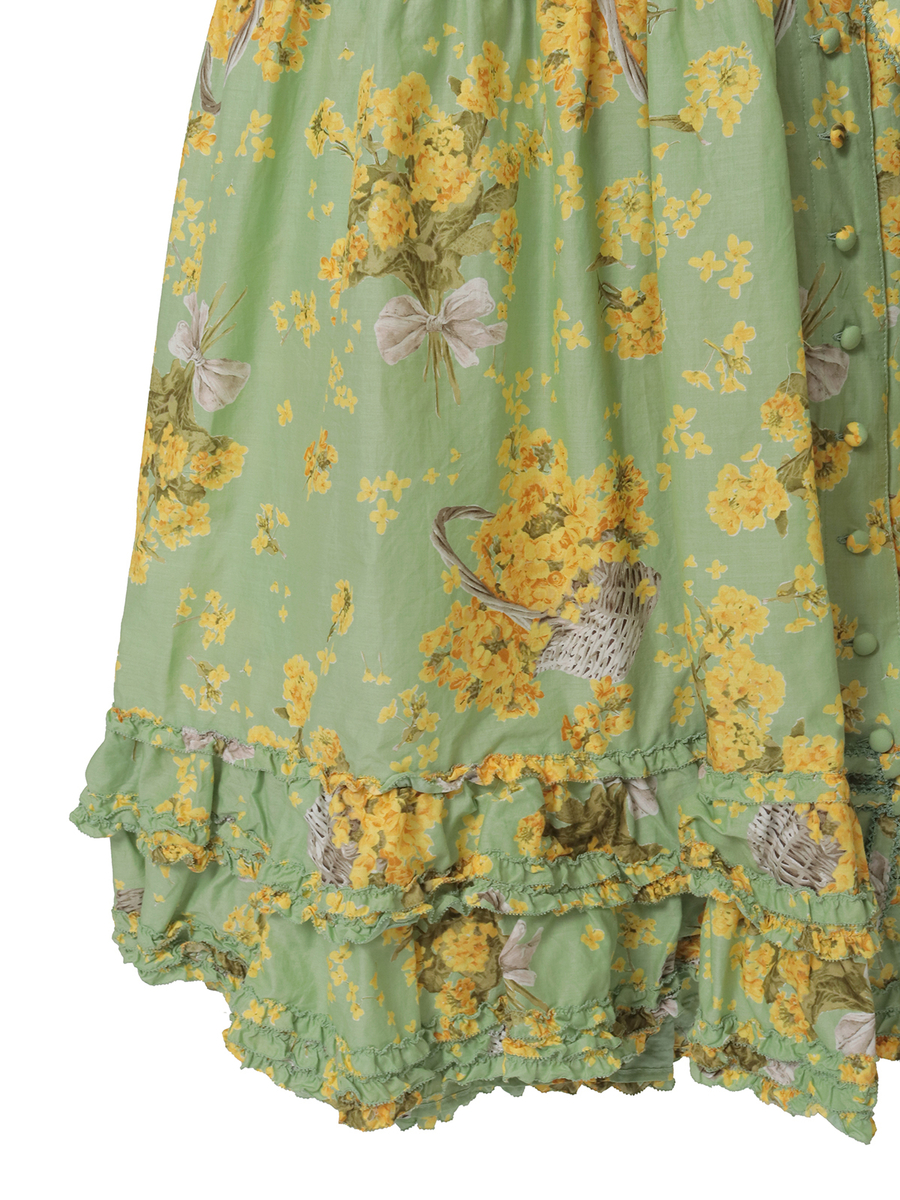 なのはなプリントワンピース 詳細画像 ミントグリーン 14