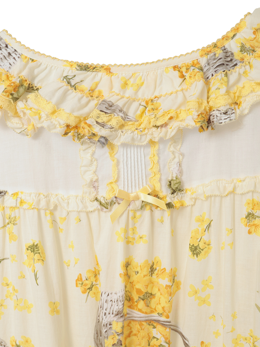 なのはなプリントワンピース 詳細画像 ミントグリーン 7