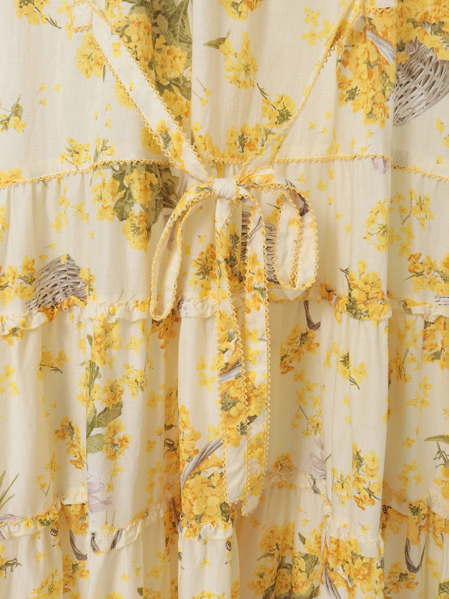 なのはなプリントワンピース 詳細画像 ミントグリーン 8