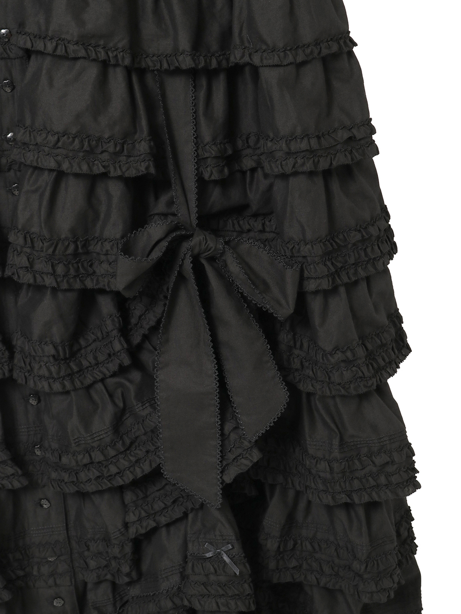 たくし上げリボン付きワンピース 詳細画像 クロ 8