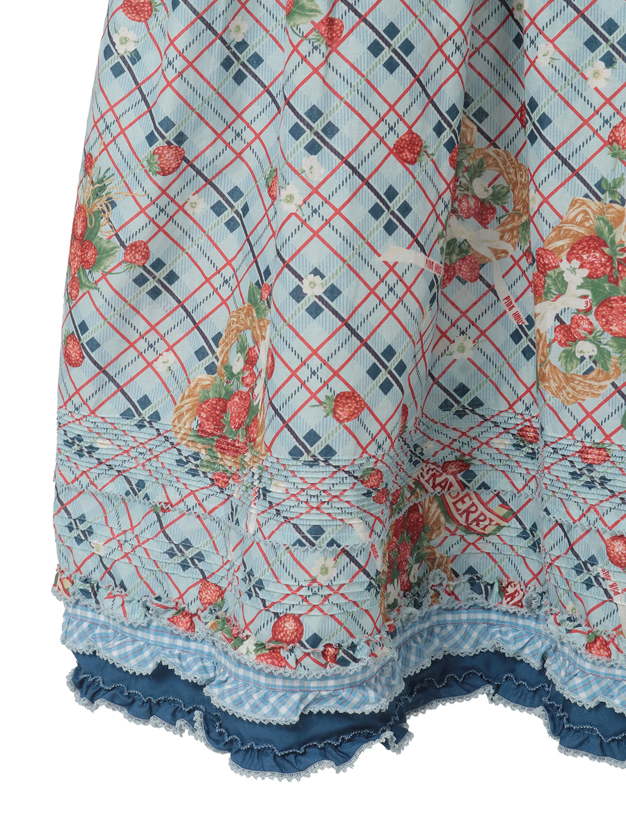 苺リースプリントパッチワークワンピース 詳細画像 シャンパン 12