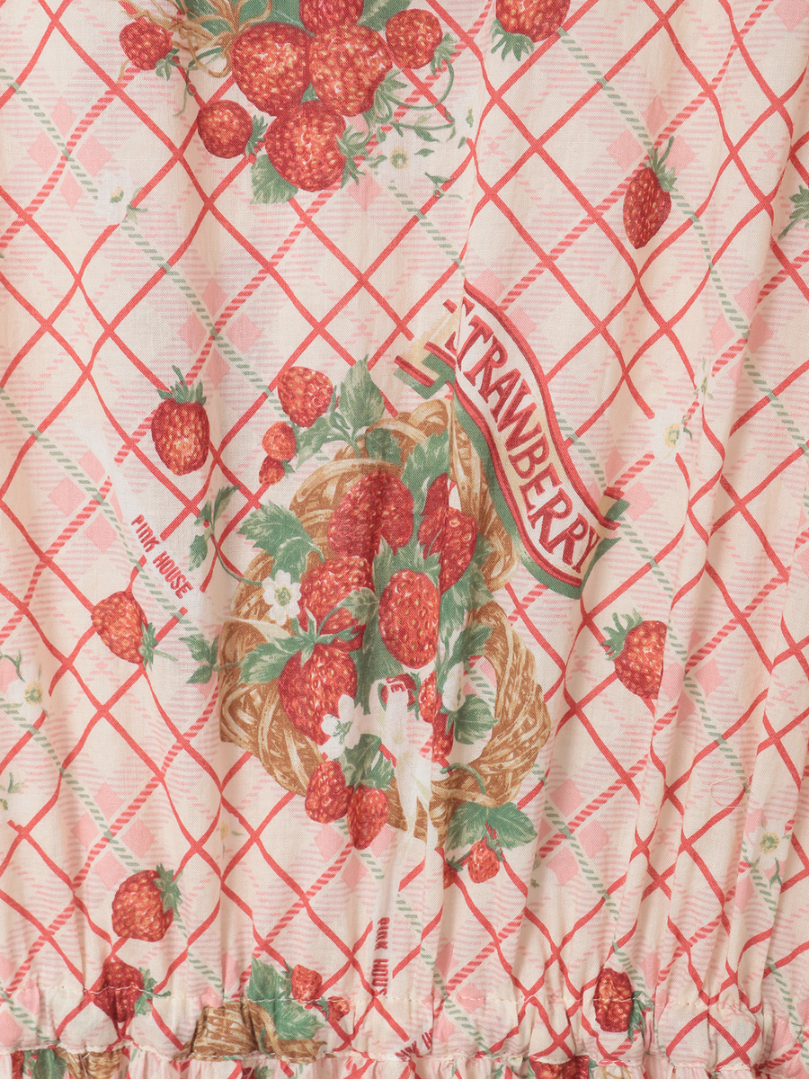 苺リースプリントパッチワークワンピース 詳細画像 シャンパン 8