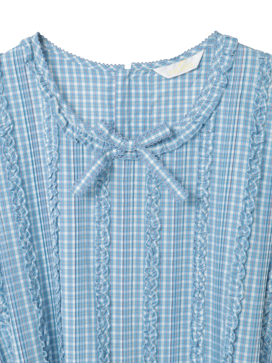 オリジナルチェックワンピース 詳細画像 ピンク系 3