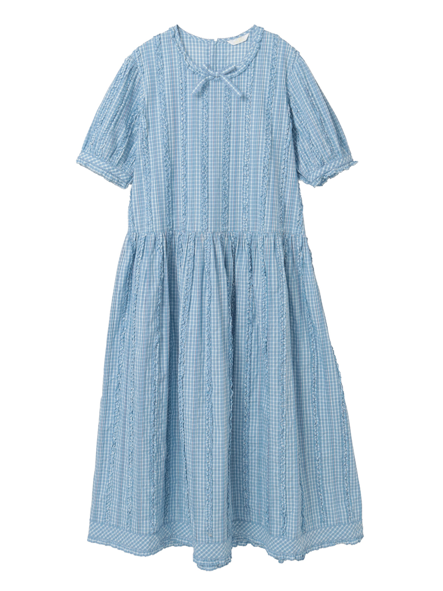 オリジナルチェックワンピース 詳細画像 ピンク系 8