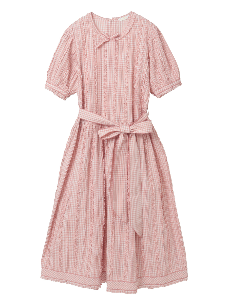 オリジナルチェックワンピース 詳細画像 ピンク系 1