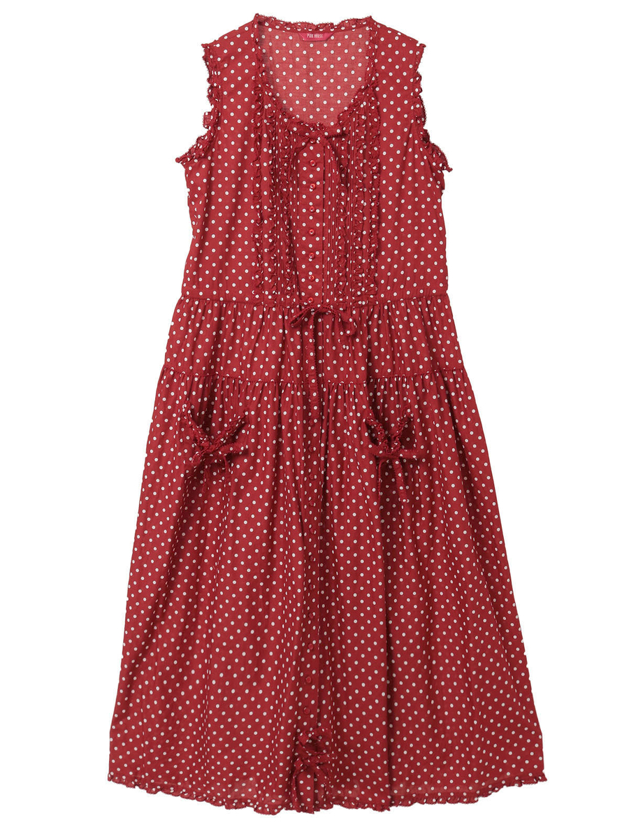 ノースリーブワンピース 詳細画像 シロ無地 1