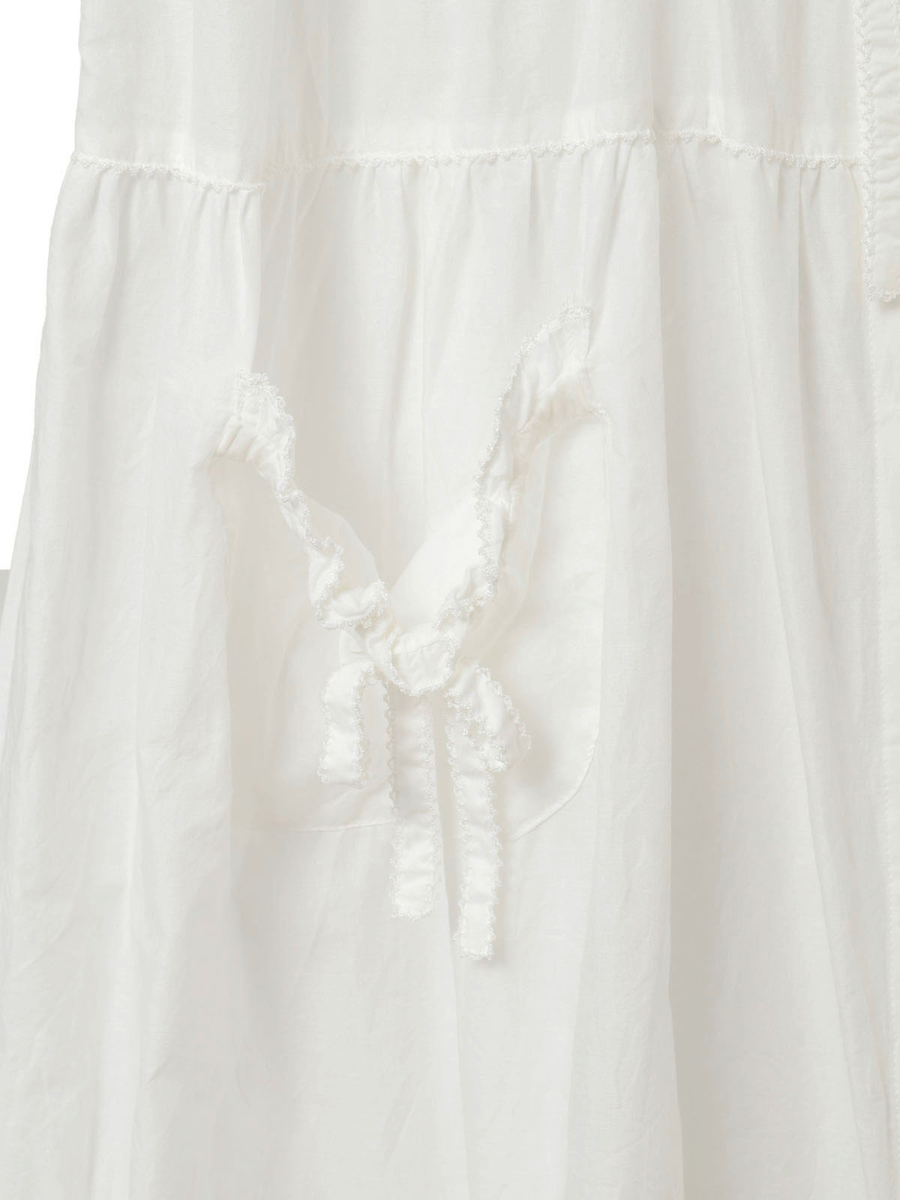 ノースリーブワンピース 詳細画像 シロ無地 14